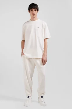 T-shirt manches courtes unisexe en coton surteint uni écru coupe Oversized