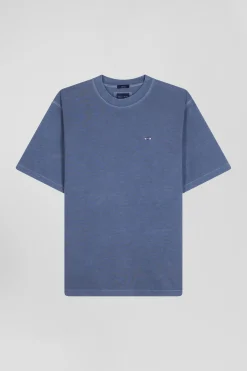 T-shirt manches courtes unisexe en coton surteint uni gris coupe Oversized