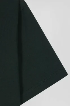 T-shirt manches courtes vert emblème tissu cravate coupe Regular