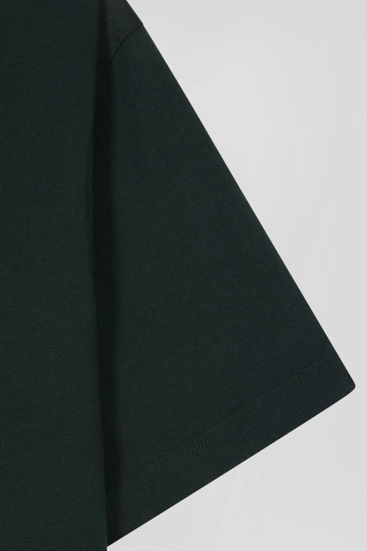 T-shirt manches courtes vert emblème tissu cravate coupe Regular