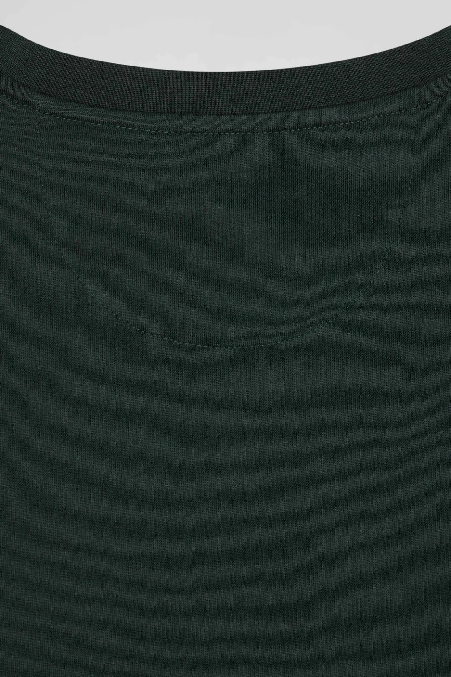 T-shirt manches courtes vert emblème tissu cravate coupe Regular