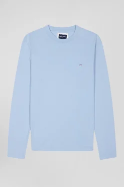 T-shirt manches longues en coton ciel patch dos imprimé fleuri coupe Regular