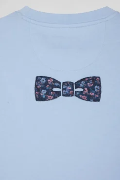 T-shirt manches longues en coton ciel patch dos imprimé fleuri coupe Regular