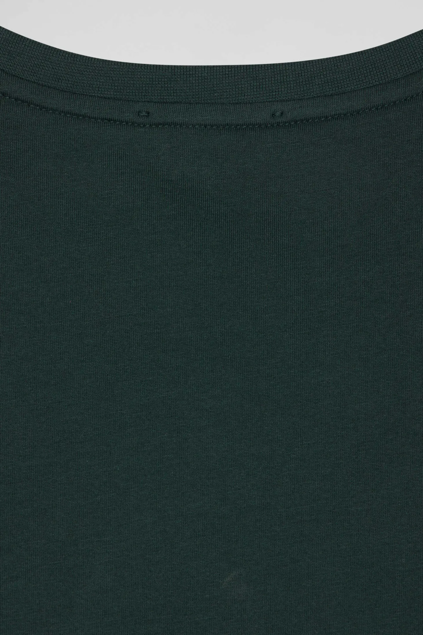 T-shirt manches longues en coton Pima bleu vert coupe Regular