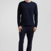 T-shirt manches longues XV de France en coton bleu marine coupe Regular