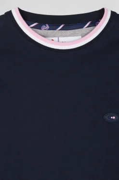 T-shirt manches longues XV de France en coton bleu marine coupe Regular