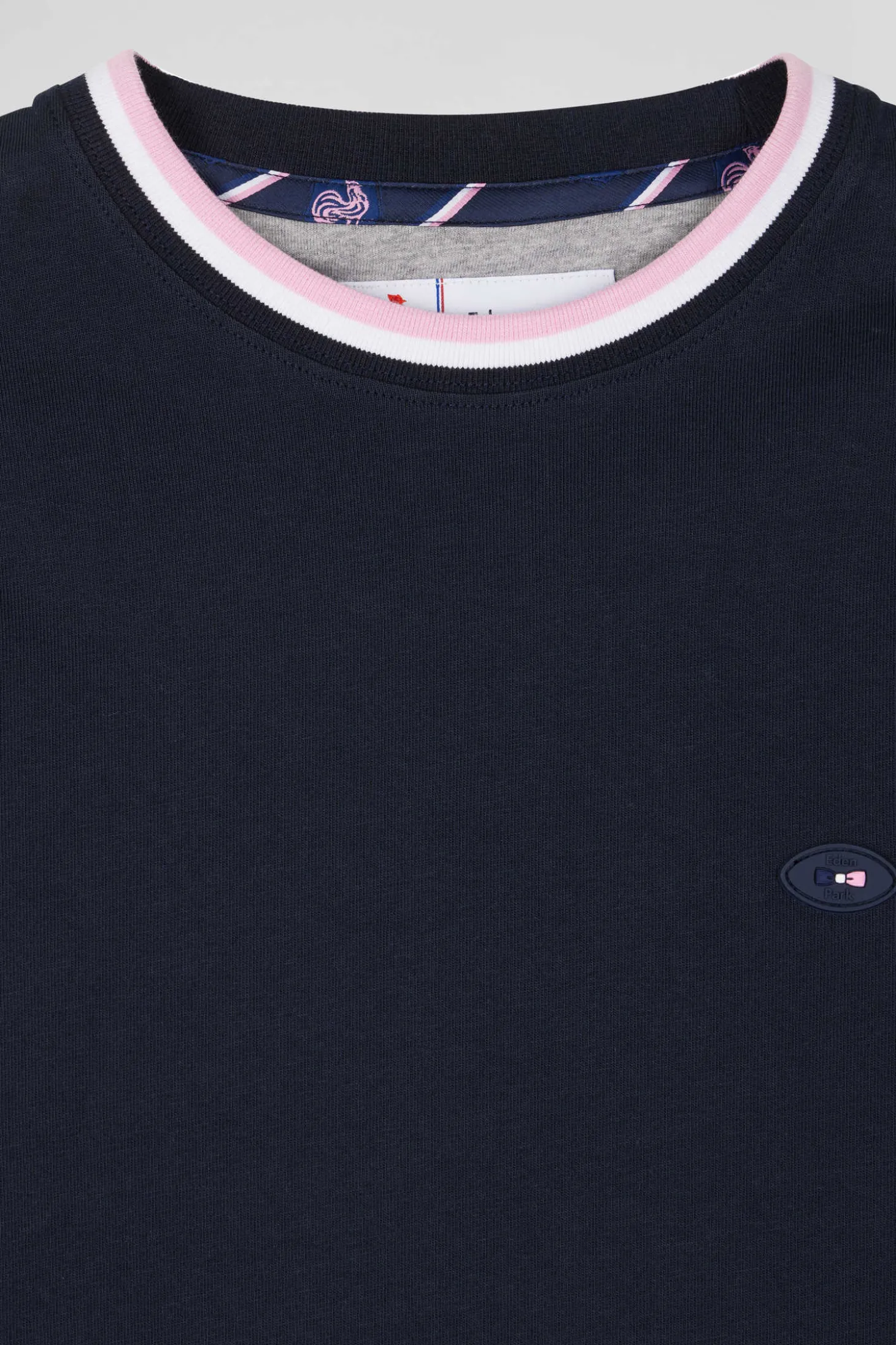 T-shirt manches longues XV de France en coton bleu marine coupe Regular
