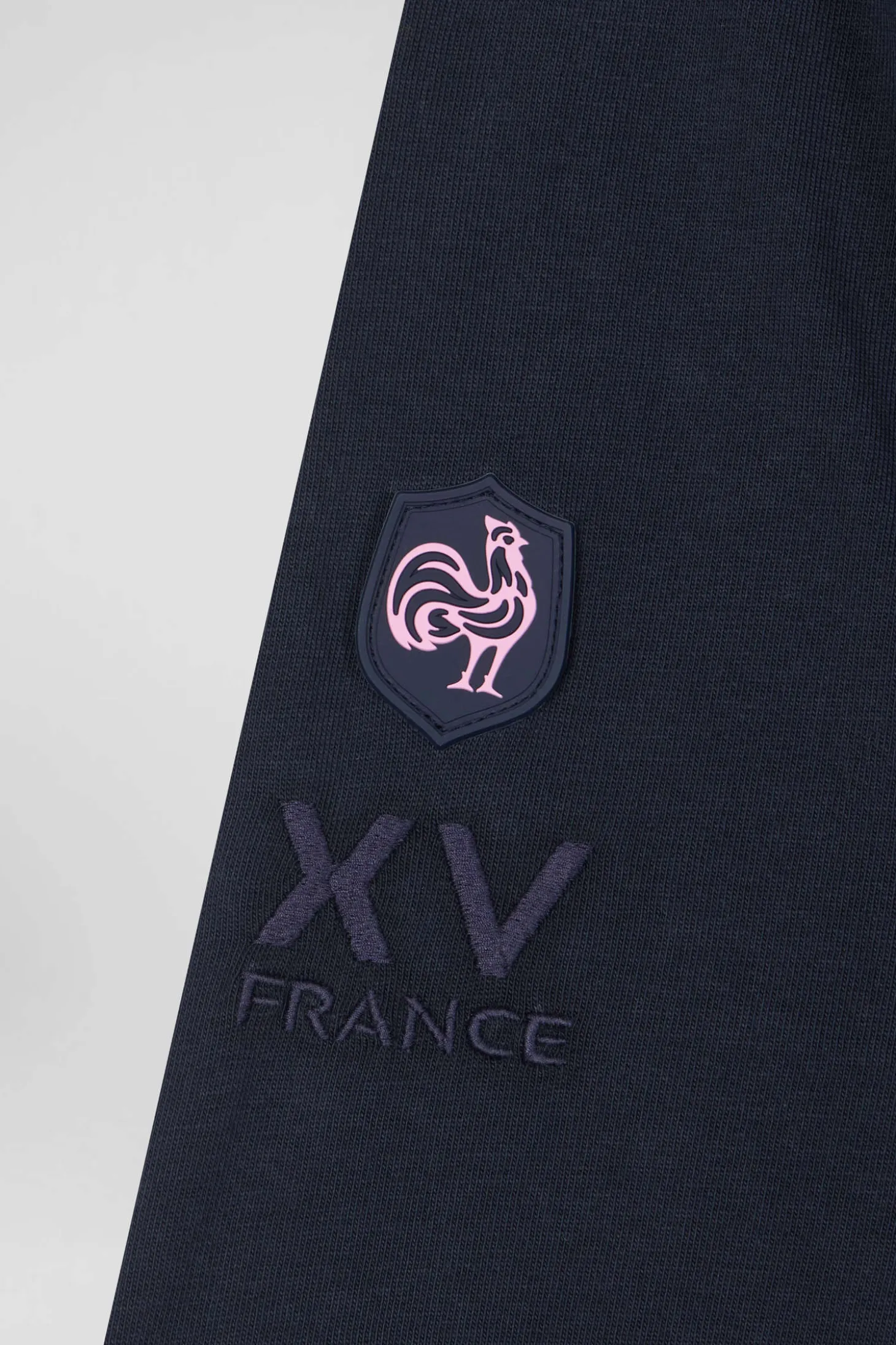 T-shirt manches longues XV de France en coton bleu marine coupe Regular
