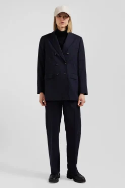 Veste blazer à double boutonnage bleu marine coupe Modern