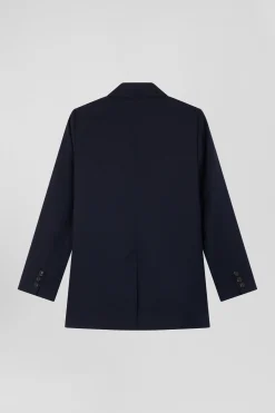 Veste blazer à double boutonnage bleu marine coupe Modern