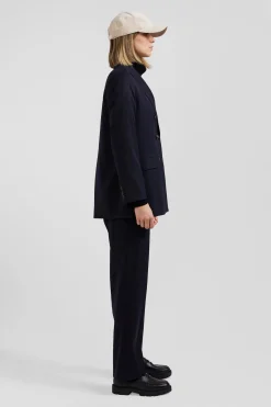 Veste blazer à double boutonnage bleu marine coupe Modern