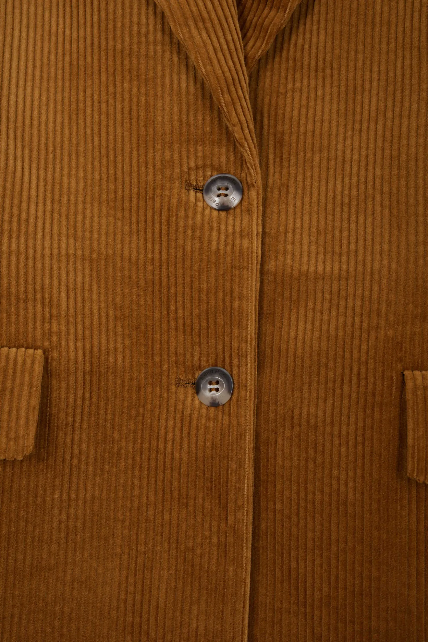 Veste blazer en velours côtelé camel coupe Modern