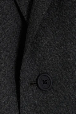 Veste en laine mélangée grise à doublure cerclée coupe Modern