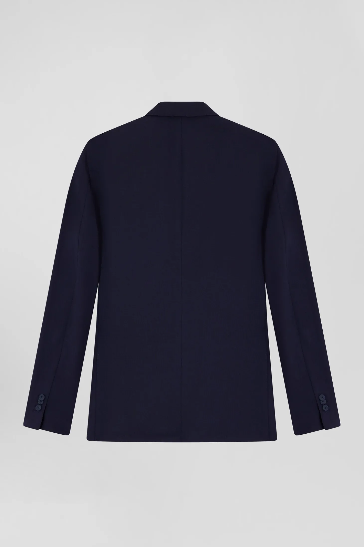 Veste en laine mélangée marine à doublure cerclée coupe Modern
